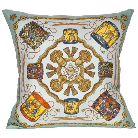 hermes scarf pillows for sale|hermes wool pillows.